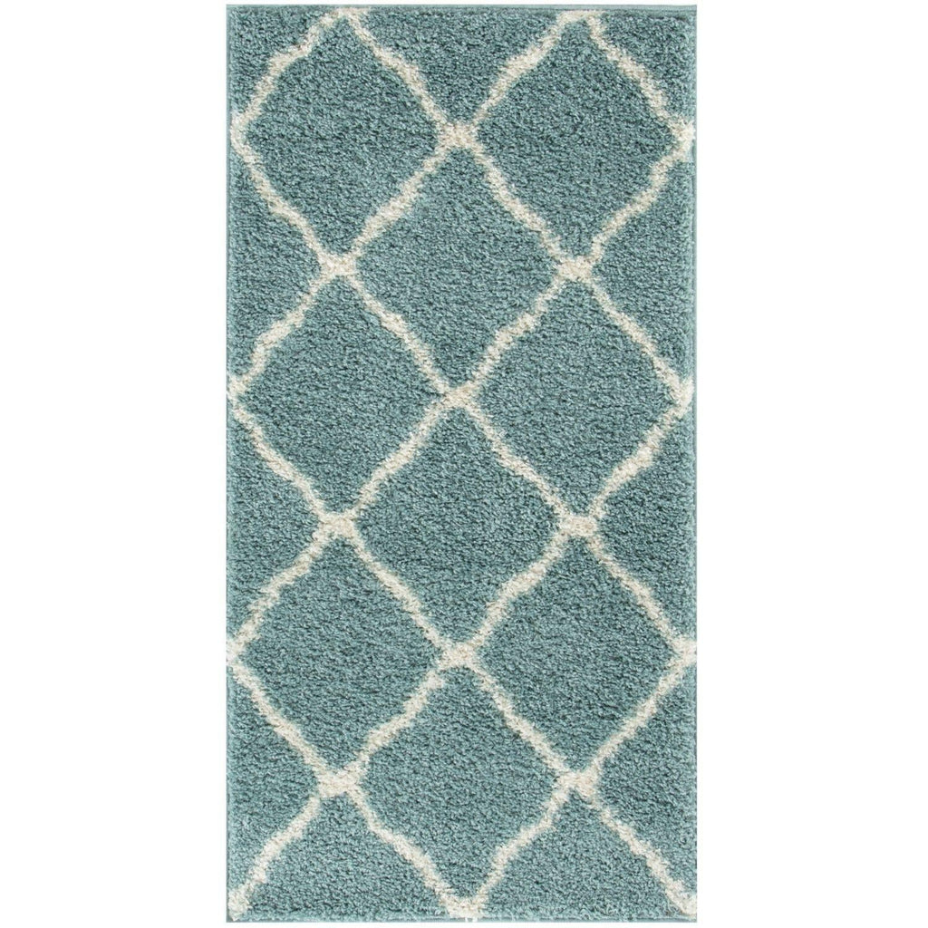 Moroccan Duck Egg Blue Shaggy Rug
