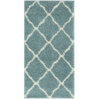 Moroccan Duck Egg Blue Shaggy Rug