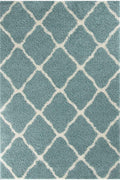 Moroccan Duck Egg Blue Shaggy Rug