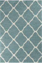 Moroccan Duck Egg Blue Shaggy Rug