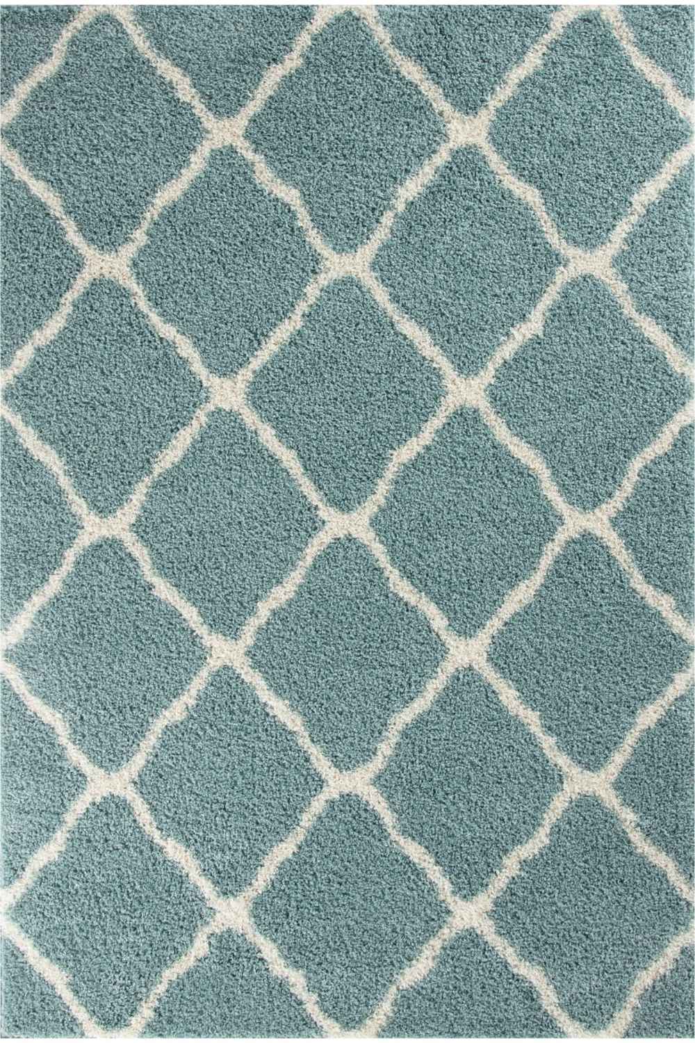 Moroccan Duck Egg Blue Shaggy Rug