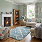 Moroccan Duck Egg Blue Shaggy Rug