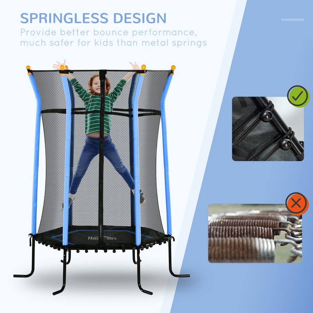 5.4FT Kids Trampoline with Enclosure Indoor Outdoor