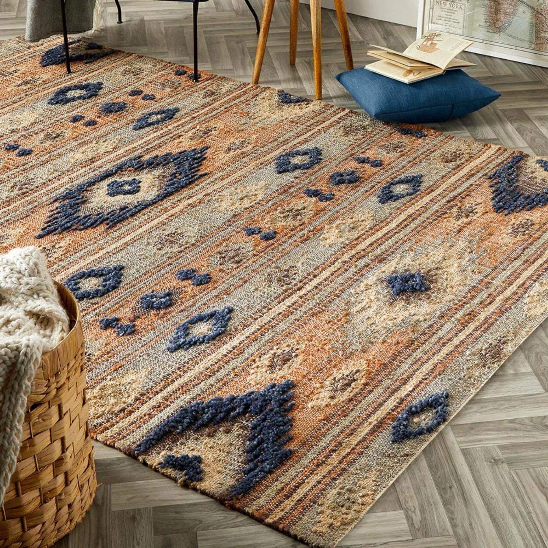 Indio Multicolour Aztec Jute Rug