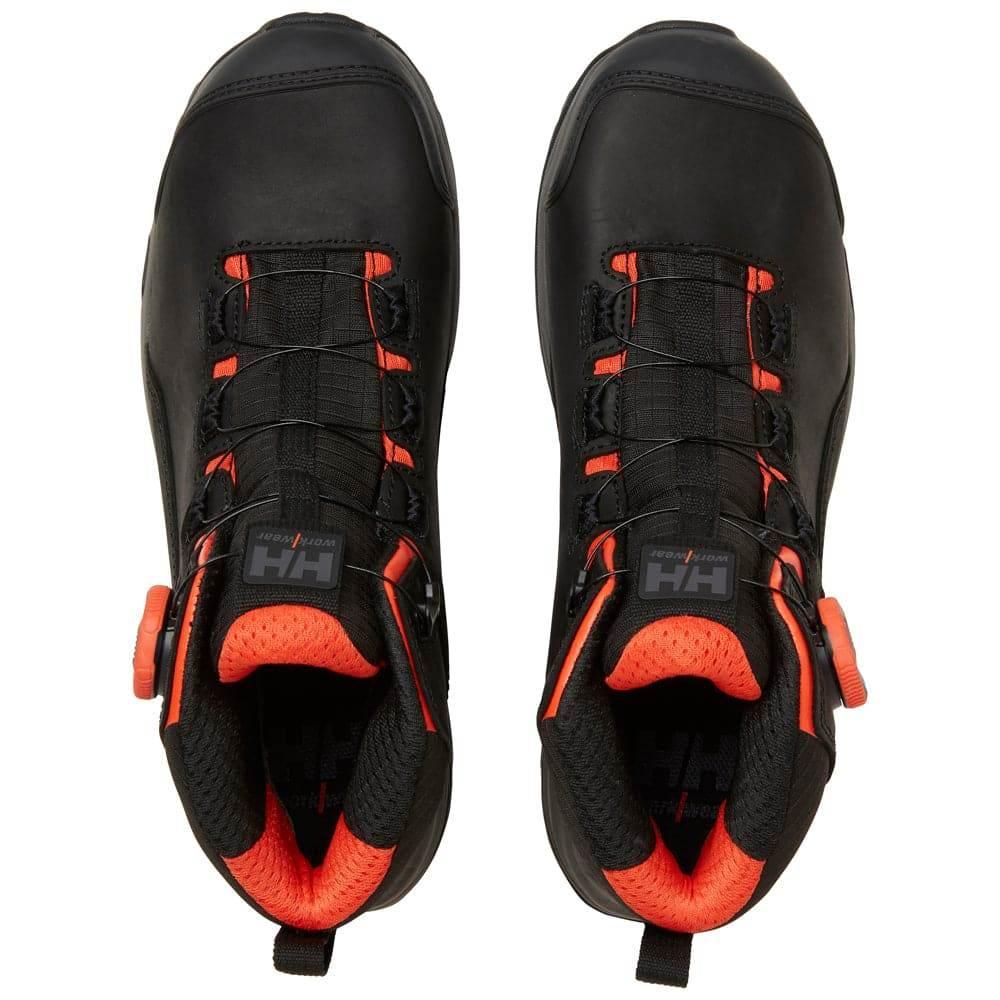 Helly Hansen 78443 Manchester LTR Mid BOA Waterproof S7S Safety Hiker Boot Black / Grey / UK 2 / EU 35