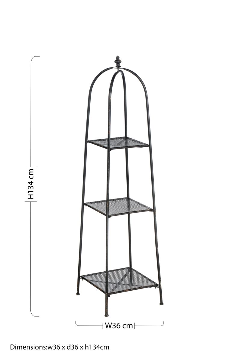 Black 3 Tier Shelf Unit