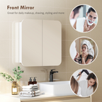 Arched Bathroom Mirror Cabinet, Wall Mounted