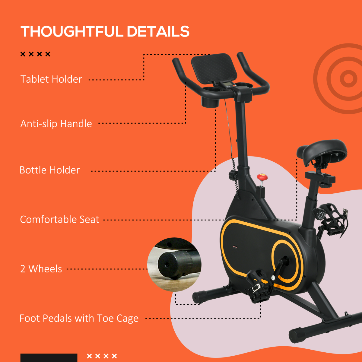 Exercise Bike - Home Cardio Workout with LCD Display