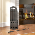 4 PCS Fireplace Companion Set, Metal Fireside Companion Set, Black
