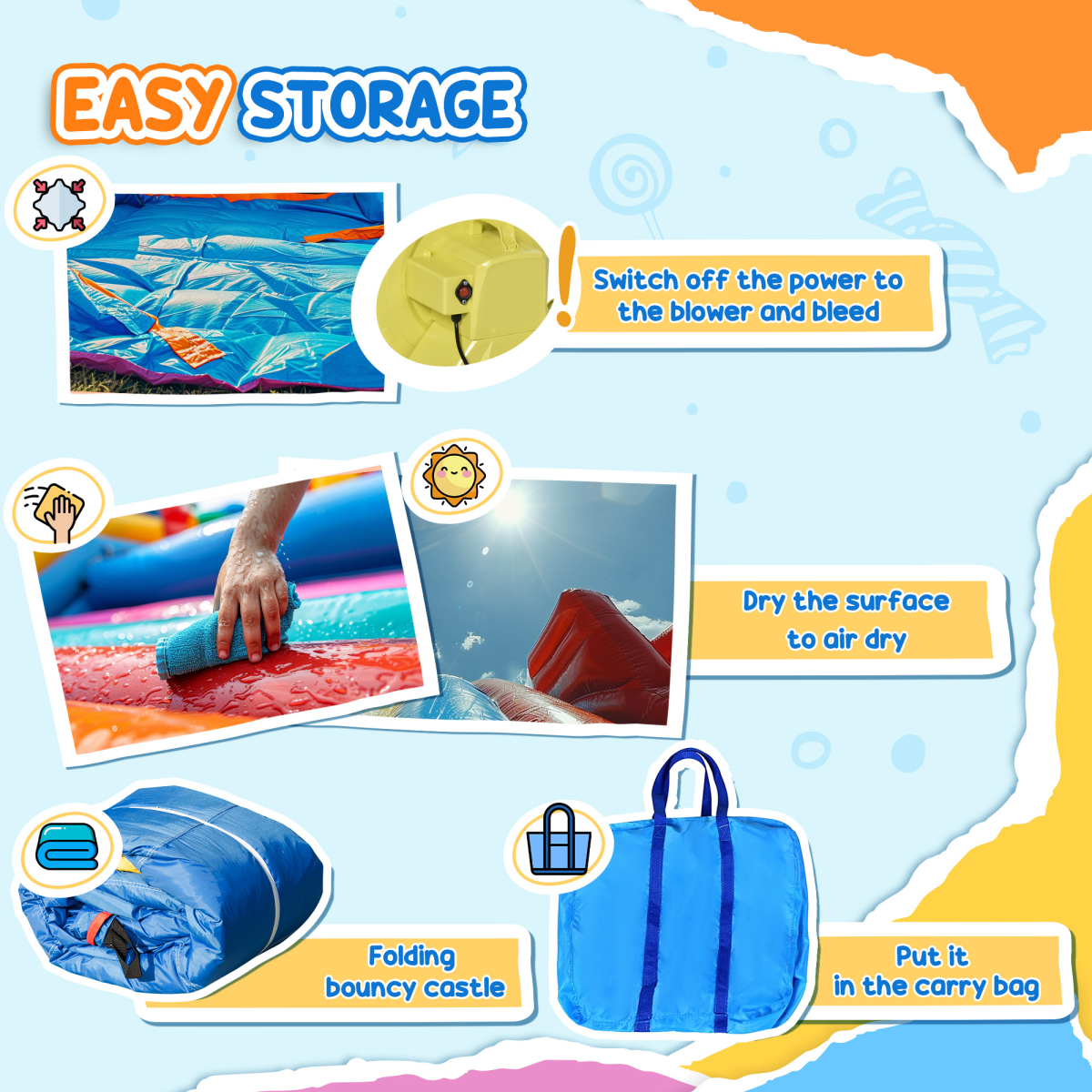 Bouncy Castle with Slide - Durable Inflatable Jumper for Kids