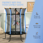 5.4FT Kids Trampoline with Enclosure Indoor Outdoor