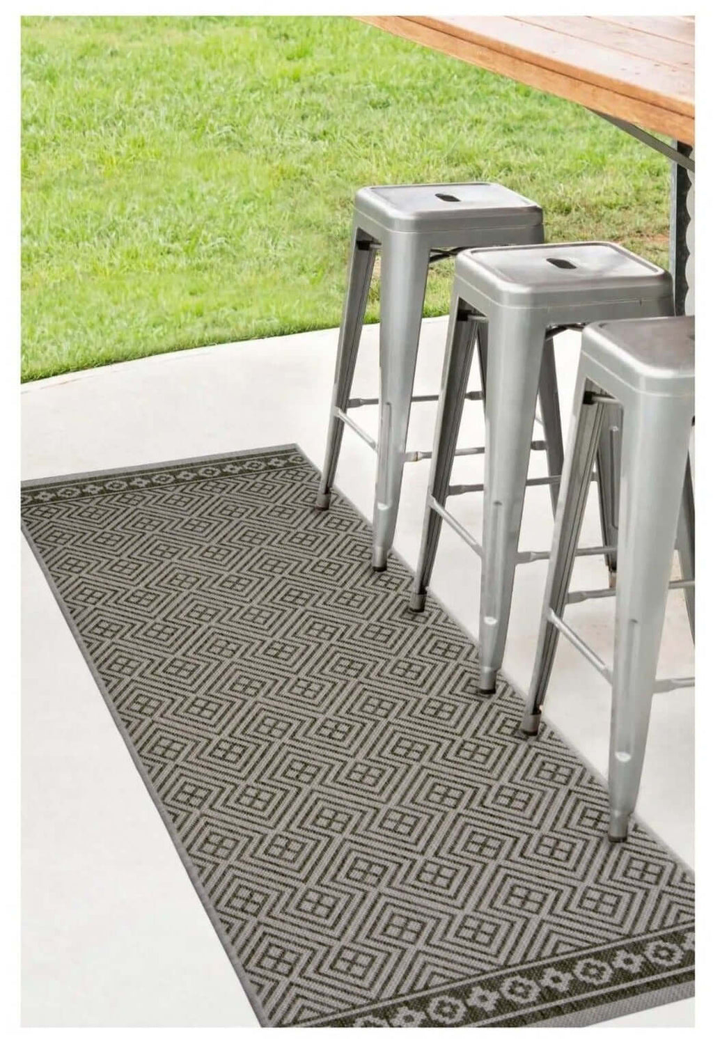 County Geo Grey Indoor/Outdoor Rug