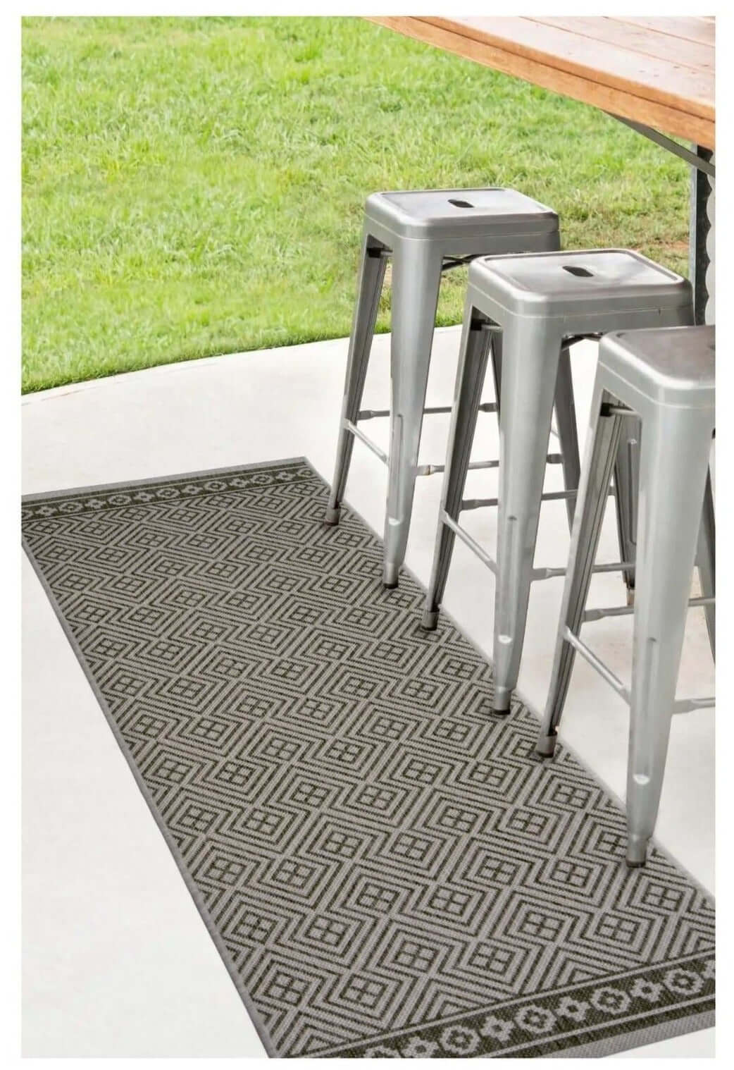 County Geo Grey Indoor/Outdoor Rug