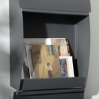 Weatherproof Wall Mounted Letter Box Post Box with Keys Anthracite Grey