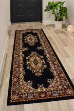 Maestro Traditional Black Rug