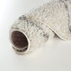 Moroccan Ivory Grey Shaggy Rug