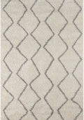 Moroccan Ivory Grey Shaggy Rug 240X340 cm