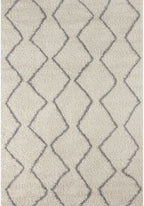 Moroccan Ivory Grey Shaggy Rug 240X340 cm