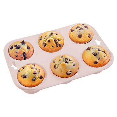 Pastel Pink 6 Cup Muffin Mould