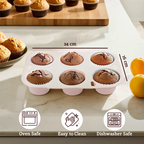 Pastel Pink 6 Cup Muffin Mould