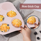 Pastel Pink 6 Cup Muffin Mould