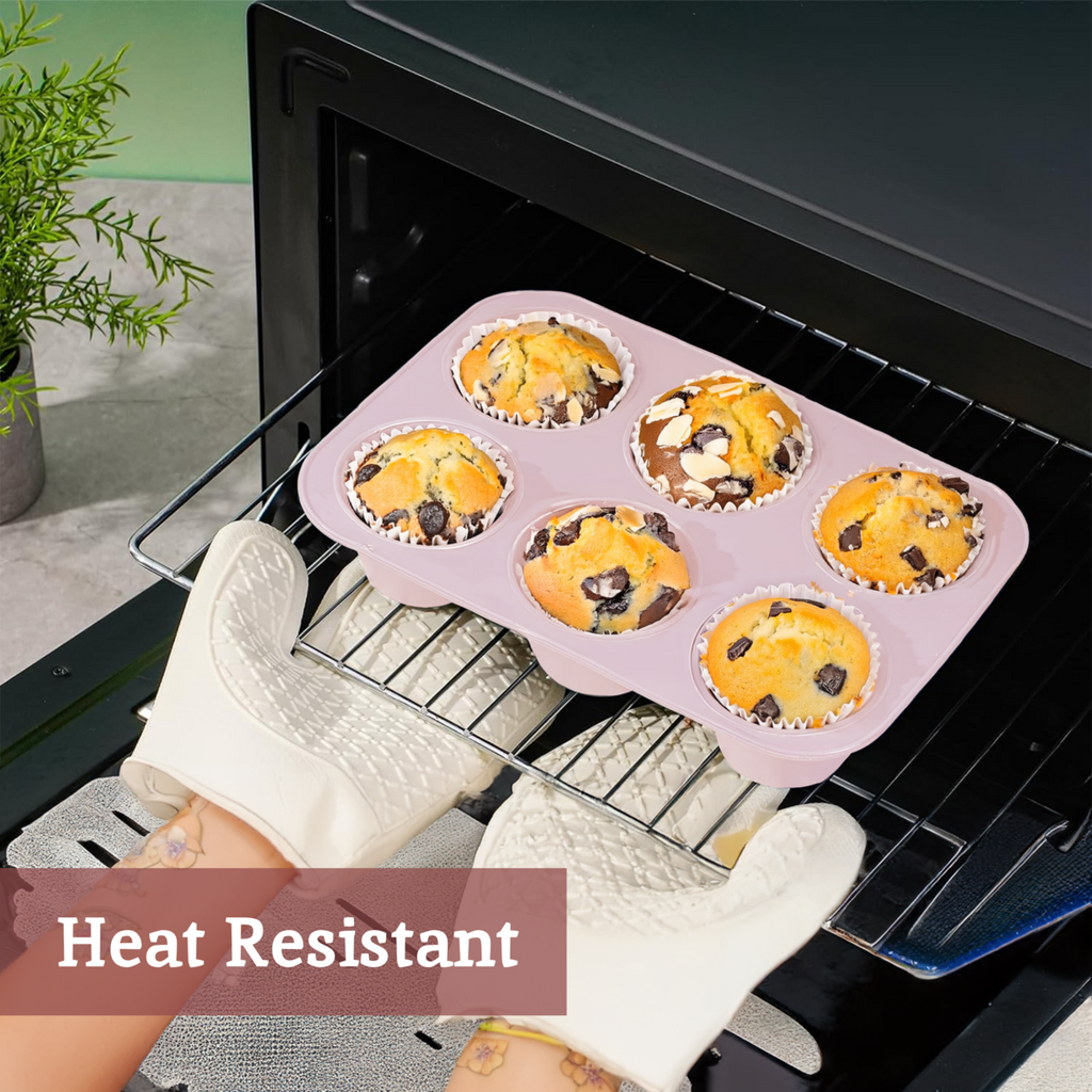 Pastel Pink 6 Cup Muffin Mould