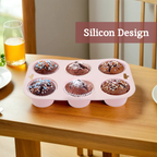 Pastel Pink 6 Cup Muffin Mould