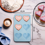 Pastel Blue Heart Shape Cake Mould