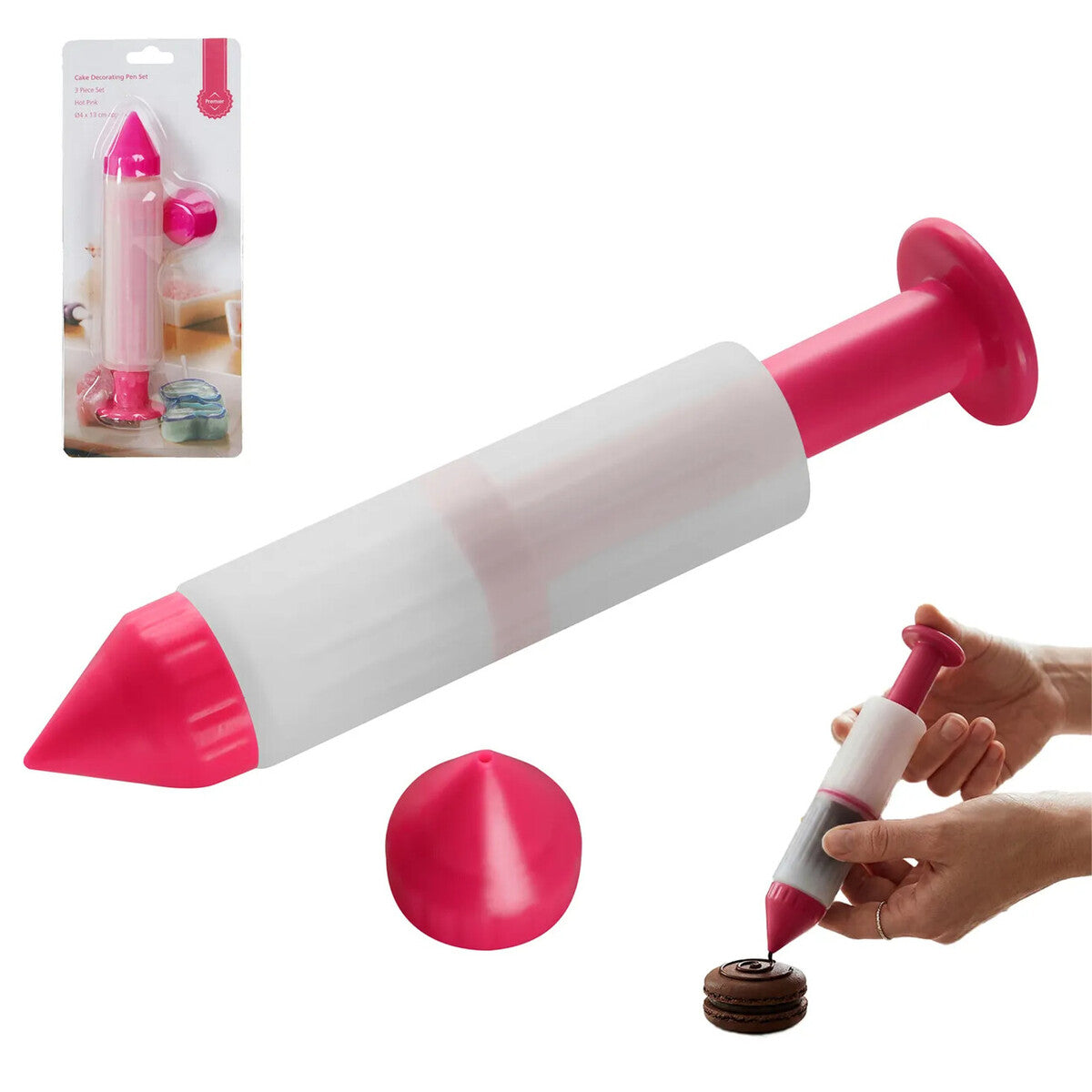 Hot Pink 3 Piece Cake Decorating Pen