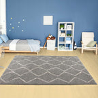 Moroccan Grey Shaggy Rug