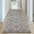 Moroccan Grey Shaggy Rug