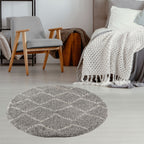 Moroccan Grey Shaggy Rug