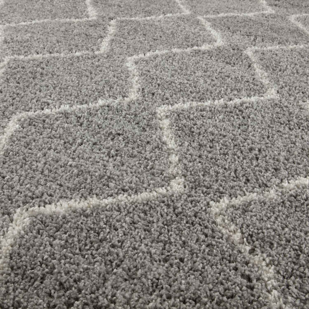 Moroccan Grey Shaggy Rug
