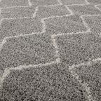 Moroccan Grey Shaggy Rug