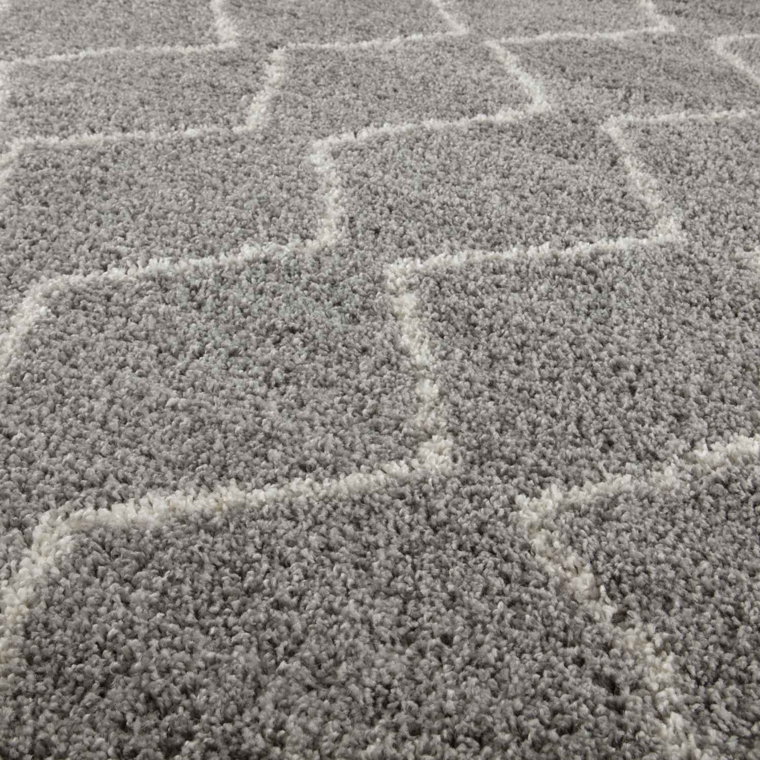 Moroccan Grey Shaggy Rug