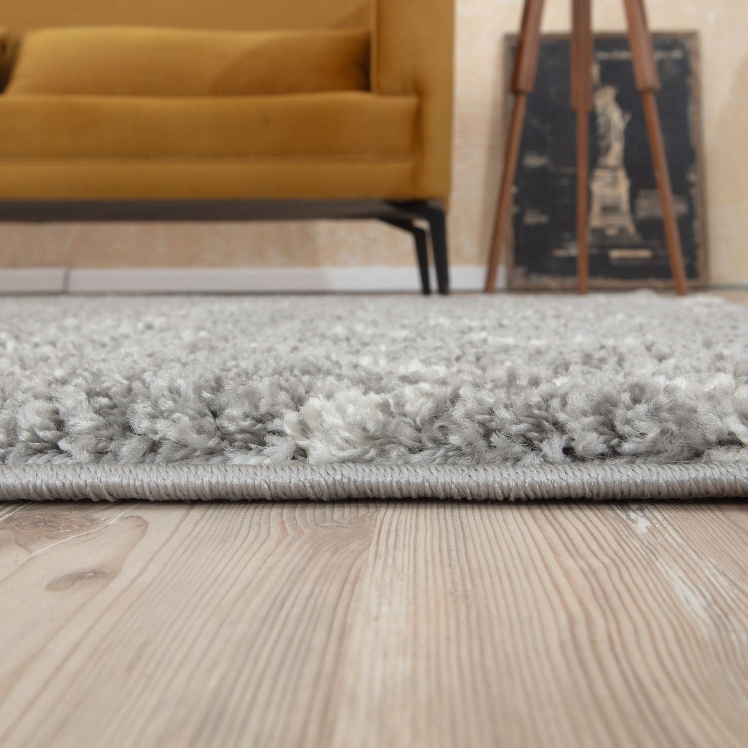 Moroccan Grey Shaggy Rug