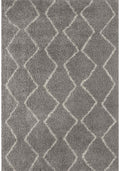 Moroccan Grey Shaggy Rug 240X340 cm