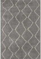 Moroccan Grey Shaggy Rug 240X340 cm