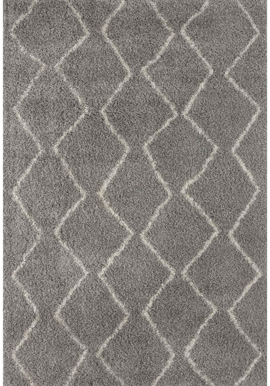 Moroccan Grey Shaggy Rug 240X340 cm