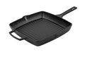 Cast Iron Griddle Pan - Pre Seasoned Square Cast Iron Pan 25cm, Induction suitable, BBQ & Oven Safe, Toxin Free Cast Iron Skillet