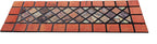 Eco-Friendly Recycled Rubber Step Mat - Red Border