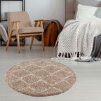 Moroccan Beige Shaggy Rug