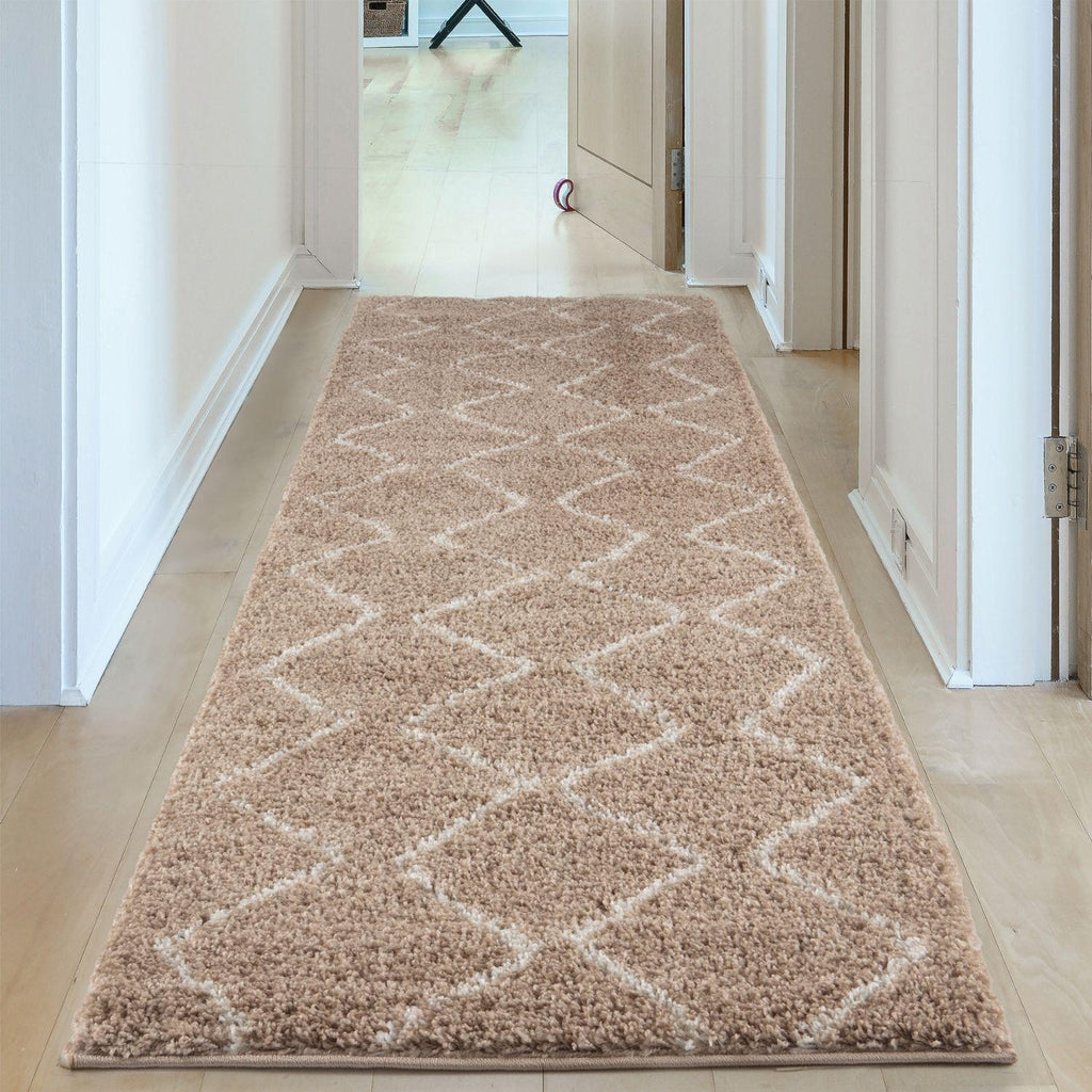 Moroccan Beige Shaggy Rug