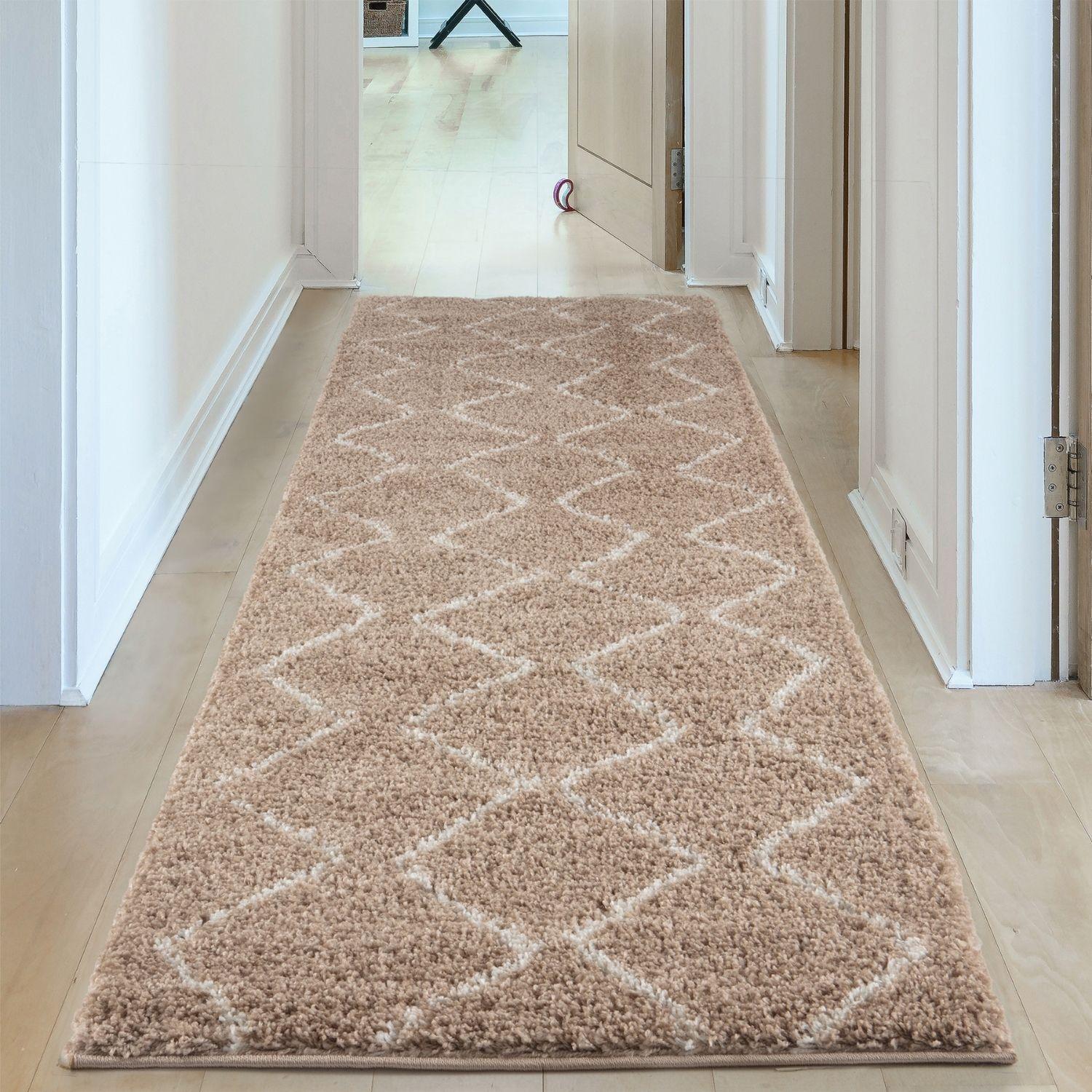Moroccan Beige Shaggy Rug