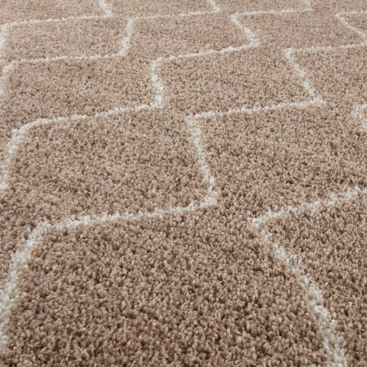 Moroccan Beige Shaggy Rug