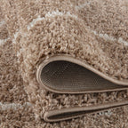 Moroccan Beige Shaggy Rug