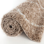 Moroccan Beige Shaggy Rug