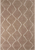Moroccan Beige Shaggy Rug 240X340 cm