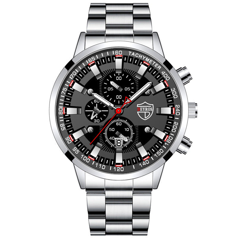 Stainless Steel Luminous Quartz Wristwatches