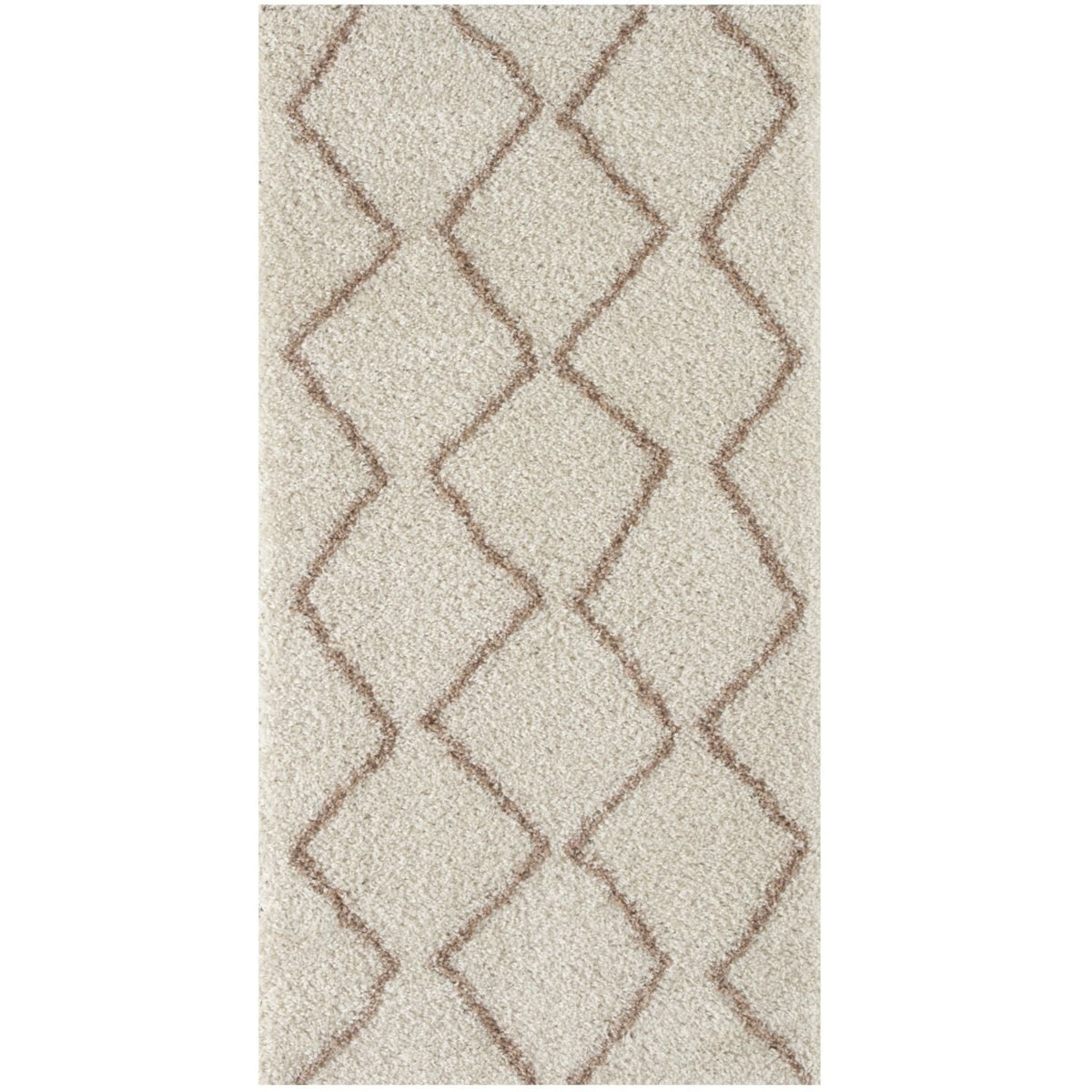 Moroccan Ivory Beige Shaggy Rug 80X150 cm